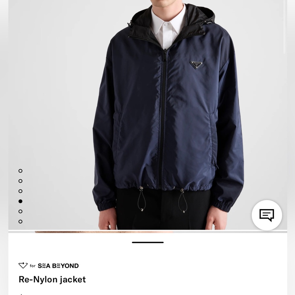 Prada Men's Dark Blue/ Black Jacket